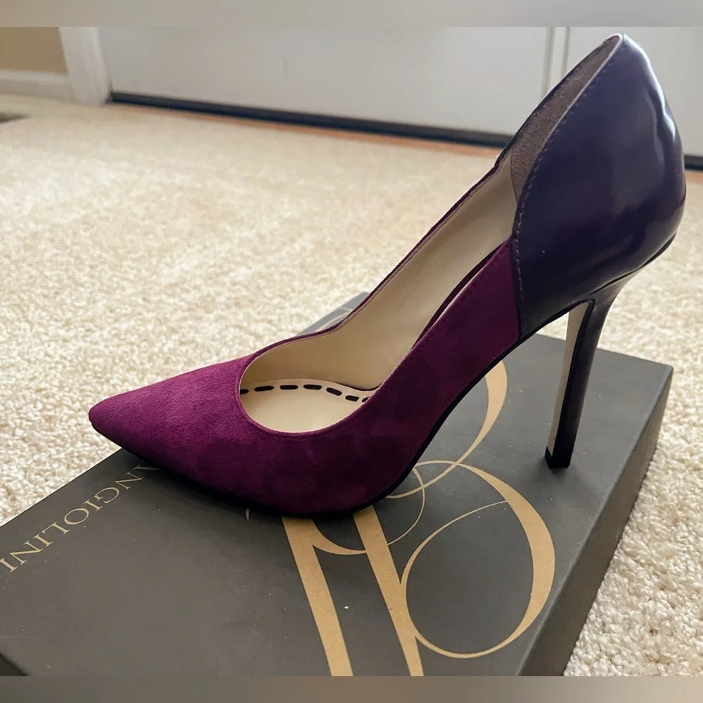 Enzo Angiolini Purple Suede/Leather Shoes size 5.5 Nordstroms EUC